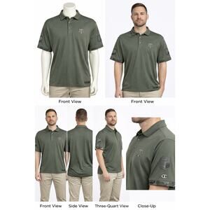 Texas A&M Aggies Polo Shirt Mens XXL Black Camo OHT Performance Patch Colosseum